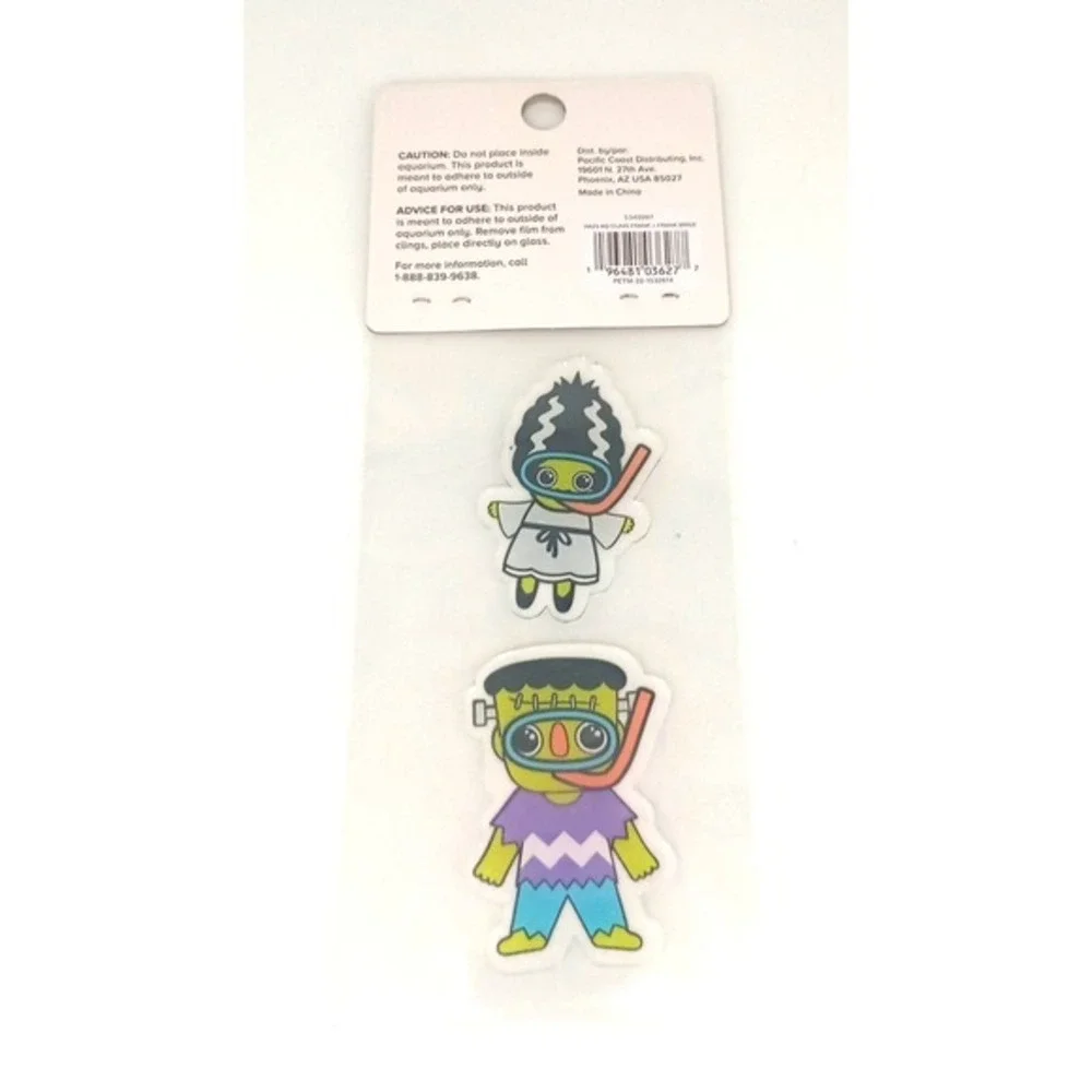 Thrills And Chills Halloween Frankenstein & Bride Fish‎ Tank Decoration